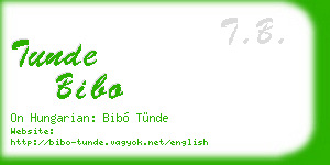 tunde bibo business card